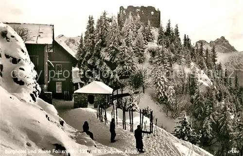 AK / Ansichtskarte Pfronten Burghotel und Ruine Falkenstein Pfronten