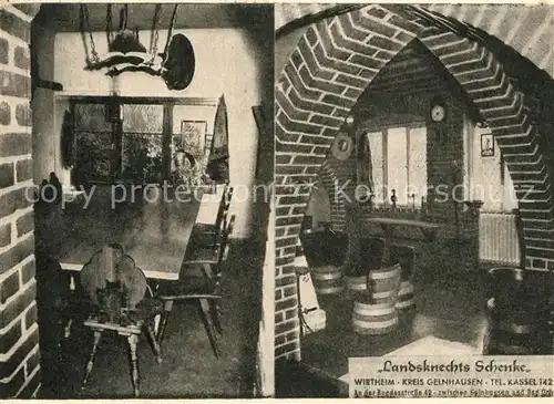 AK / Ansichtskarte Wirtheim Landsknechts Schenke  Wirtheim