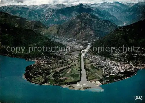 AK / Ansichtskarte Lago_Maggiore Veduta Aerea Ascona Locarno Monte Bre Cardada Lago Maggiore