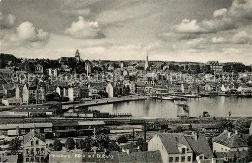 AK / Ansichtskarte Flensburg Panorama Blick auf Duburg Flensburg