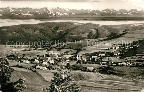 AK / Ansichtskarte Gersbach_Schopfheim Panorama Hoehenluftkurort Schwarzwald Alpenkette Gersbach Schopfheim