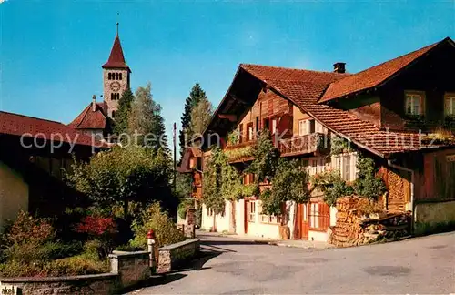 AK / Ansichtskarte Brienz_BE Ortsmotiv mit Kirche Brienz_BE