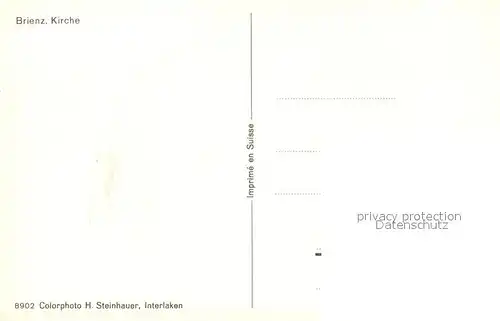 AK / Ansichtskarte Brienz_BE Ortsmotiv mit Kirche Brienz_BE