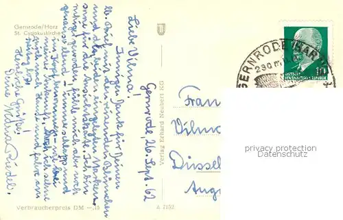 AK / Ansichtskarte Gernrode_Harz St Cyriakuskirche Gernrode Harz