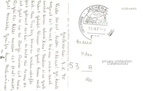 AK / Ansichtskarte Jachenau Durchblick zum Ort Kirche Bayerische Alpen Jachenau