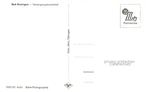 AK / Ansichtskarte Bad_Kissingen Versorgungskuranstalt Bad_Kissingen