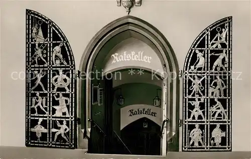 AK / Ansichtskarte Luebeck Ratskeller Eingangstuer Luebeck