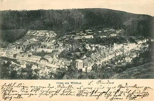 AK / Ansichtskarte Wildbad_Schwarzwald Panorama Wildbad_Schwarzwald