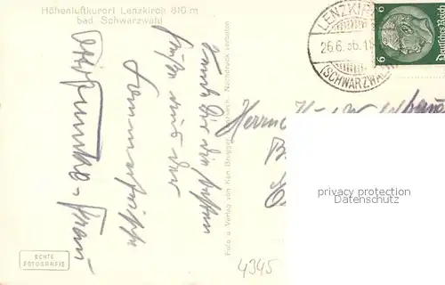 AK / Ansichtskarte Lenzkirch Origineller Wegweiser Lenzkirch