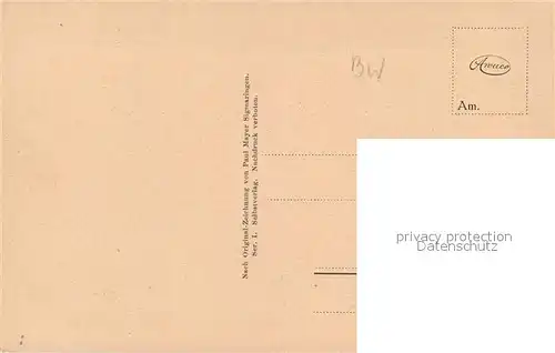 AK / Ansichtskarte Langenbrunn Schloss Werenwag Federzeichnung Langenbrunn