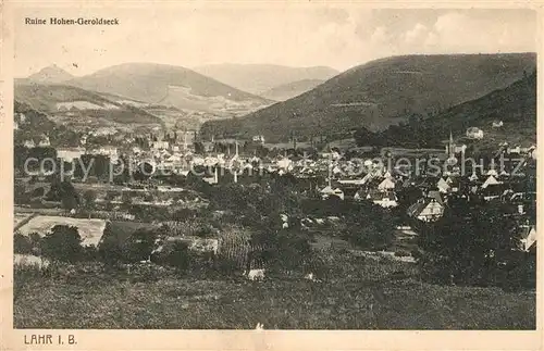AK / Ansichtskarte Lahr_Baden Panorama Ruine Hohen Geroldseck Lahr_Baden