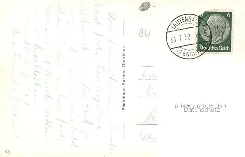 AK / Ansichtskarte Lautenbach_Renchtal Sohlberghaus Ruestenbach Lautenbach Renchtal