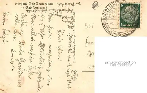 AK / Ansichtskarte Bad_Freyersbach Kurhaus Hirzighof Bad_Freyersbach