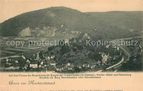 AK / Ansichtskarte Neckarsteinach Burgen Landschaden Steinach Vorder Mittel Hinterburg  Neckarsteinach