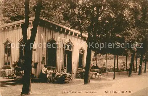 AK / Ansichtskarte Bad_Griesbach_Schwarzwald  Billardsaal Terrasse Bad_Griesbach