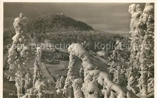 AK / Ansichtskarte Lausche Zittauer Gebirge Lausche Schanze Winter Lausche