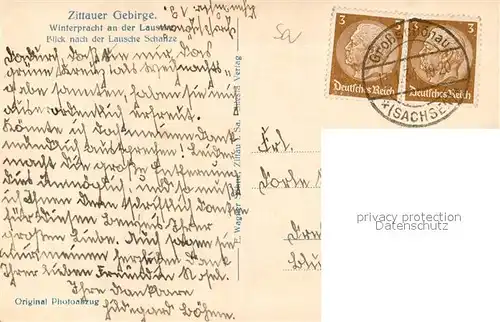 AK / Ansichtskarte Lausche Zittauer Gebirge Lausche Schanze Winter Lausche