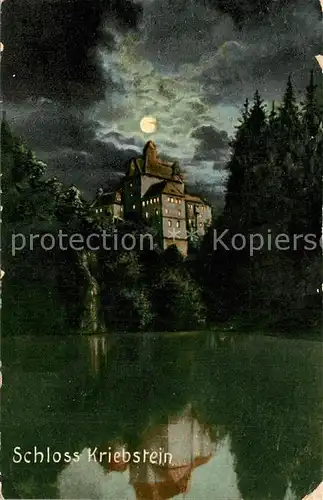 AK / Ansichtskarte Kriebstein Schloss Mondschein Kriebstein