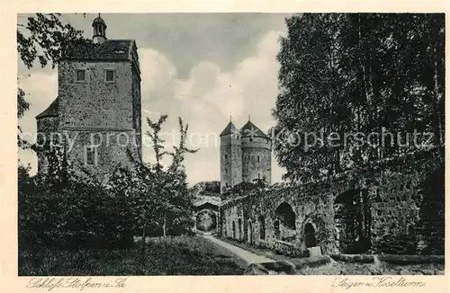 AK / Ansichtskarte Stolpen Schloss Seiger Koselturm Stolpen