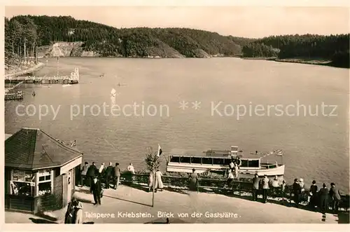 AK / Ansichtskarte Waldheim_Sachsen Talsperre Gaststaette Kriebstein Waldheim Sachsen