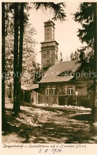 AK / Ansichtskarte Czorneboh Bergwirtschaft Aussichtsturm  Czorneboh
