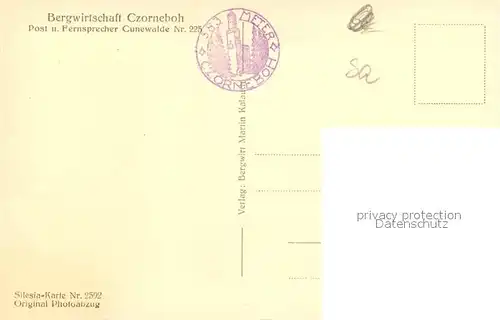AK / Ansichtskarte Czorneboh Bergwirtschaft Aussichtsturm  Czorneboh