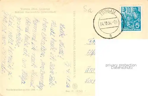 AK / Ansichtskarte Torgau Schloss Hartenfels Schlosshof Torgau