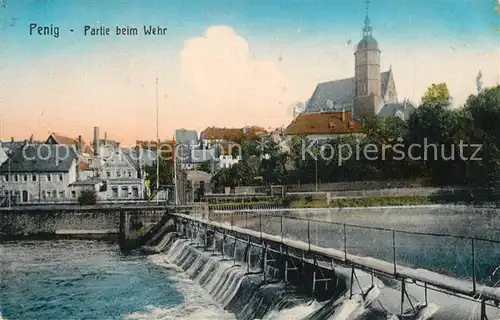 AK / Ansichtskarte Penig Kirche Stauwehr Penig