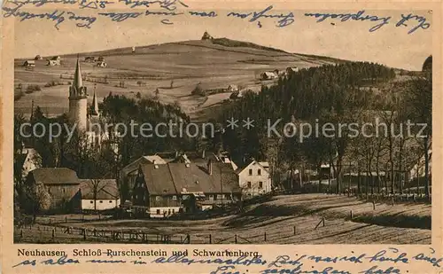 AK / Ansichtskarte Neuhausen_Erzgebirge Schloss Purschenstein Schwartenberg Neuhausen Erzgebirge