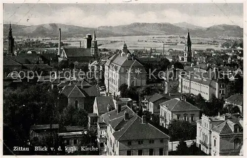 AK / Ansichtskarte Zittau Stadtpanorama Zittau