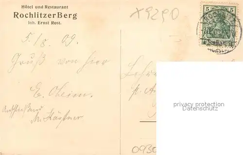 AK / Ansichtskarte Rochlitz_Sachsen Turm Rochlitzer Berg Friedrich August Denkmal Rochlitz Sachsen