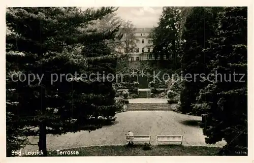 AK / Ansichtskarte Lausick_Bad Terrasse Lausick_Bad