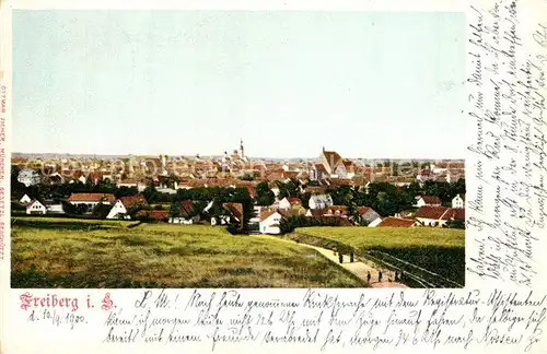 AK / Ansichtskarte Freiberg_Sachsen Panorama Freiberg Sachsen