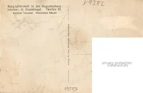 AK / Ansichtskarte Augustusburg Schloss Burg Wirtschaft Augustusburg