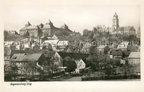 AK / Ansichtskarte Augustusburg Schloss Stadtpanorama Kirche Augustusburg