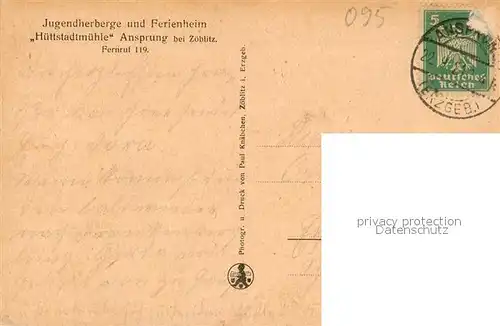 AK / Ansichtskarte Ansprung Jugendherberge Ferienheim Huettstadtmuehle Ansprung