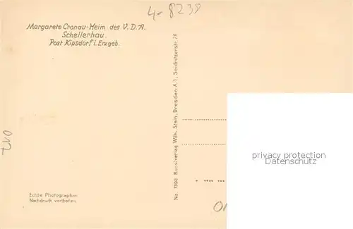 AK / Ansichtskarte Schellerhau Margarete Cronau Heim Schellerhau