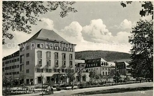 AK / Ansichtskarte Oberschlema_Erzgebirge Kurhotel Radiumbad Oberschlema_Erzgebirge