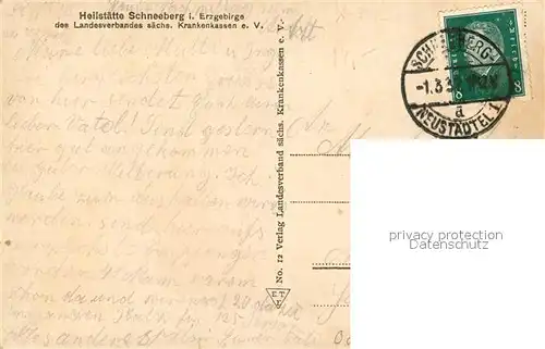 AK / Ansichtskarte Schneeberg_Erzgebirge Heilstaette Winter Schneeberg Erzgebirge