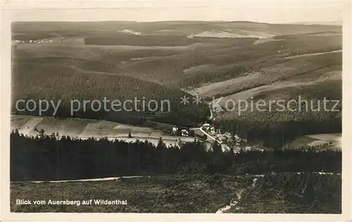 AK / Ansichtskarte Wildenthal_Eibenstock Blick vom Auersberg Wildenthal_Eibenstock