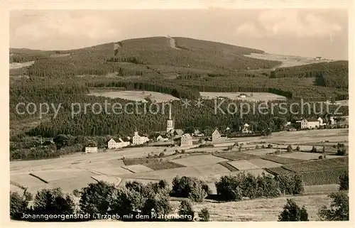 AK / Ansichtskarte Johanngeorgenstadt Plattenberg Panorama Johanngeorgenstadt