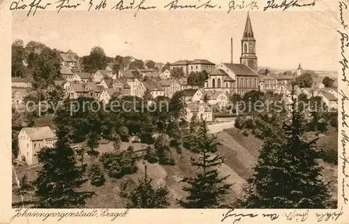 AK / Ansichtskarte Johanngeorgenstadt Kirche Stadtpanorama Johanngeorgenstadt