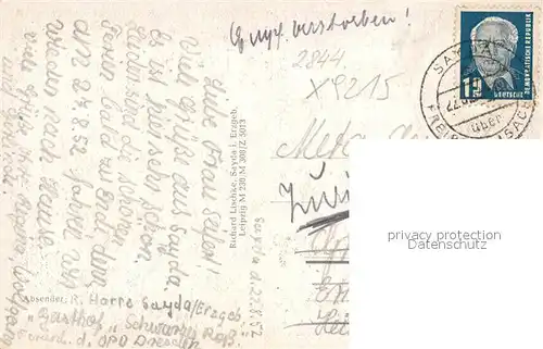 AK / Ansichtskarte Sayda Stadtansicht Sayda