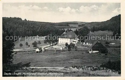 AK / Ansichtskarte Sayda Mortelgrund Gasthof Mortelmuehle Sayda
