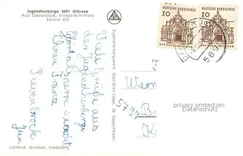 AK / Ansichtskarte Dahlerbrueck Jugendherberge Gloersee Dahlerbrueck