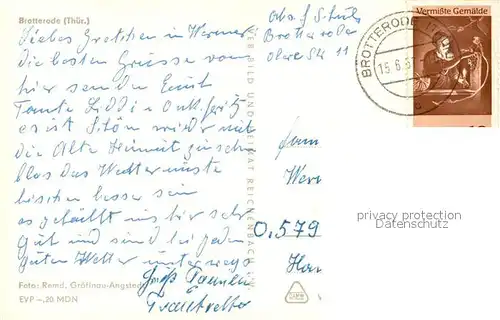 AK / Ansichtskarte Brotterode Panorama Brotterode