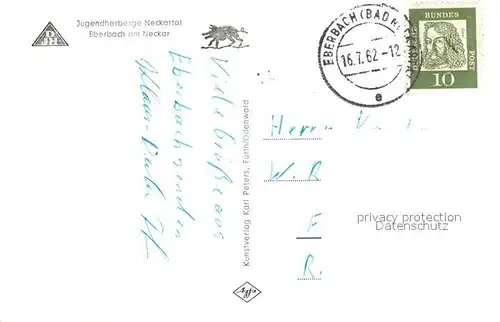 AK / Ansichtskarte Eberbach_Neckar Neckartal Jugendherberge  Eberbach Neckar