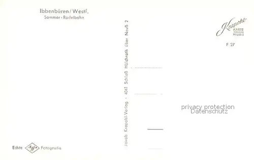AK / Ansichtskarte Ibbenbueren Sommerrodelbahn Ibbenbueren