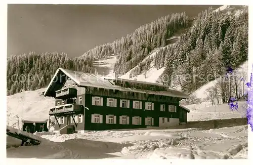 AK / Ansichtskarte Mittelberg_Kleinwalsertal Fremdenheim Oliva Winter Mittelberg_Kleinwalsertal