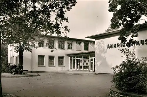 AK / Ansichtskarte Hof_Saale Amerika Haus Hof_Saale